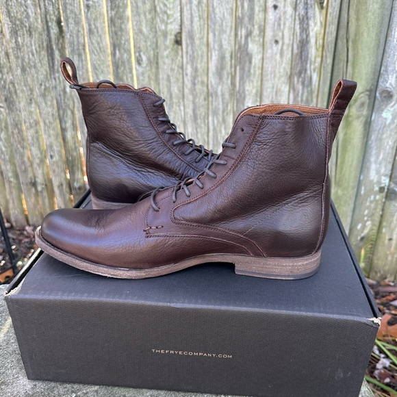 Frye Men’s Phillip Lace Up Work Boots (Dark Brown) - Size 11M (NWT) - Picture 9 of 15